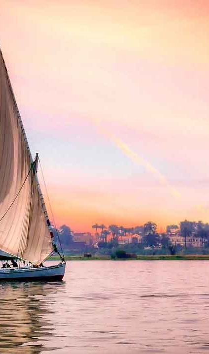 Nile River with Boat